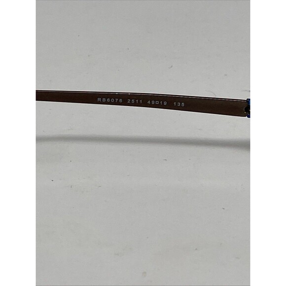 Ray-Ban Eyeglasses Frame RB 6076 2511 Brown Metal Full Rim 49-19 135 FRAMES ONLY - Picture 6 of 6
